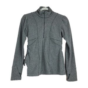 Athleta Half Zip Gray Pullover Shirt Size XS